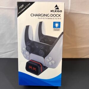NexiGo Charging Dock for PS5 Xbox Series S/X Switch Black‎ New Dual Station